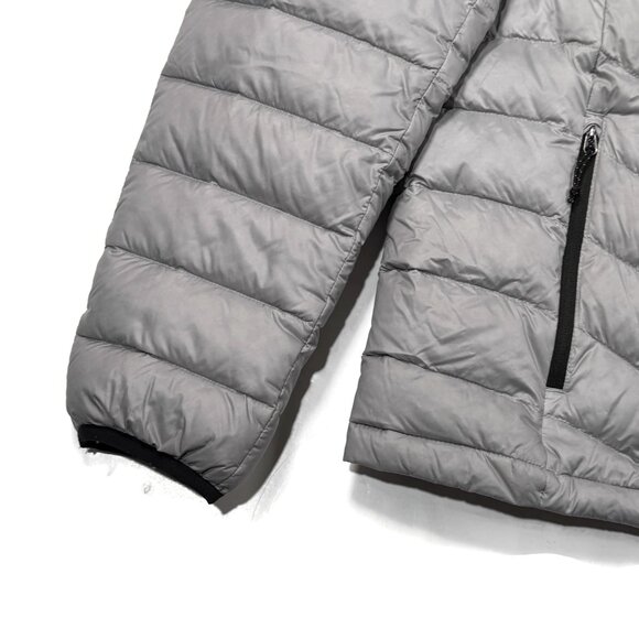 Eddie Bauer Jacket Womens XXL Two Tone Colorblock Down Puffer Coat Black Gray - Picture 7 of 10